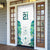 Custom New Zealand Aotearoa Door Cover Green Maori Paua Shell Indigenous - Polynesian Pride