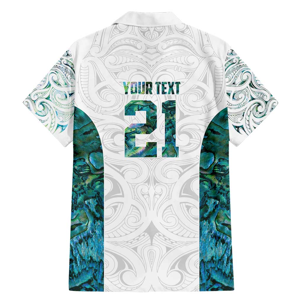 Custom New Zealand Aotearoa Family Matching Long Sleeve Bodycon Dress and Hawaiian Shirt Green Maori Paua Shell Indigenous LT9 - Polynesian Pride