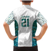 Custom New Zealand Aotearoa Family Matching Mermaid Dress and Hawaiian Shirt Green Maori Paua Shell Indigenous LT9 - Polynesian Pride