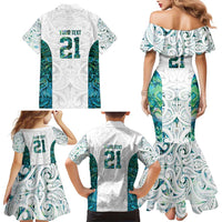 Custom New Zealand Aotearoa Family Matching Mermaid Dress and Hawaiian Shirt Green Maori Paua Shell Indigenous LT9 - Polynesian Pride