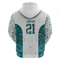 Custom New Zealand Aotearoa Hoodie Green Maori Paua Shell Indigenous - Polynesian Pride