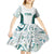 Custom New Zealand Aotearoa Kid Short Sleeve Dress Green Maori Paua Shell Indigenous - Polynesian Pride