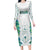 Custom New Zealand Aotearoa Long Sleeve Bodycon Dress Green Maori Paua Shell Indigenous - Polynesian Pride