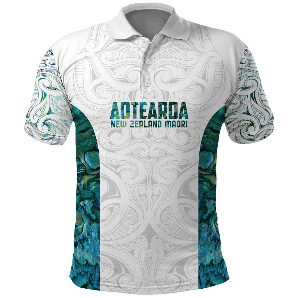 Custom New Zealand Aotearoa Polo Shirt Green Maori Paua Shell Indigenous LT9 Green - Polynesian Pride