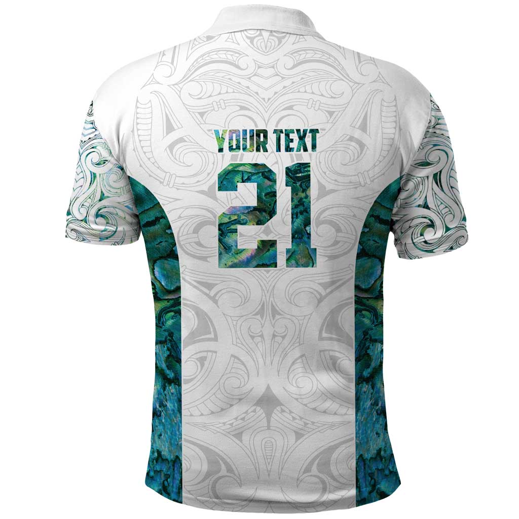 Custom New Zealand Aotearoa Polo Shirt Green Maori Paua Shell Indigenous LT9 - Polynesian Pride