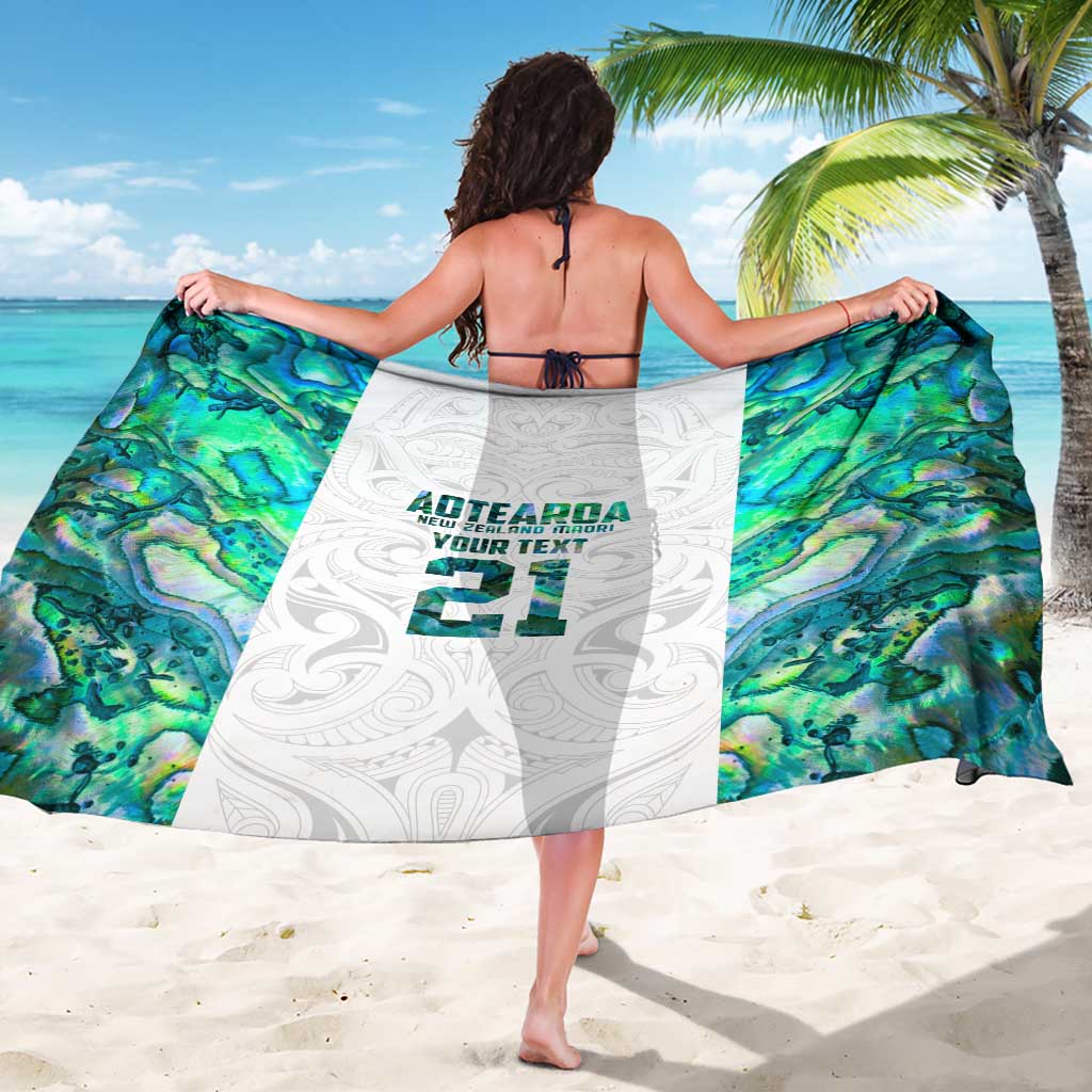 Custom New Zealand Aotearoa Sarong Green Maori Paua Shell Indigenous - Polynesian Pride