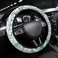 New Zealand Aotearoa Steering Wheel Cover Green Maori Paua Shell Indigenous - Polynesian Pride