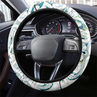 New Zealand Aotearoa Steering Wheel Cover Green Maori Paua Shell Indigenous - Polynesian Pride