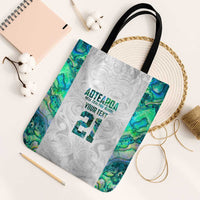 Custom New Zealand Aotearoa Tote Bag Green Maori Paua Shell Indigenous - Polynesian Pride