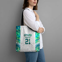 Custom New Zealand Aotearoa Tote Bag Green Maori Paua Shell Indigenous - Polynesian Pride