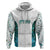Custom New Zealand Aotearoa Zip Hoodie Green Maori Paua Shell Indigenous - Polynesian Pride