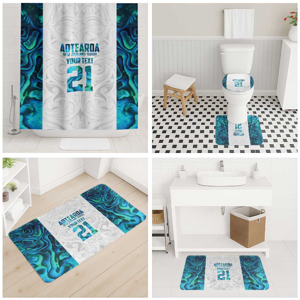Custom New Zealand Aotearoa Bathroom Set Maori Paua Shell Indigenous - Polynesian Pride