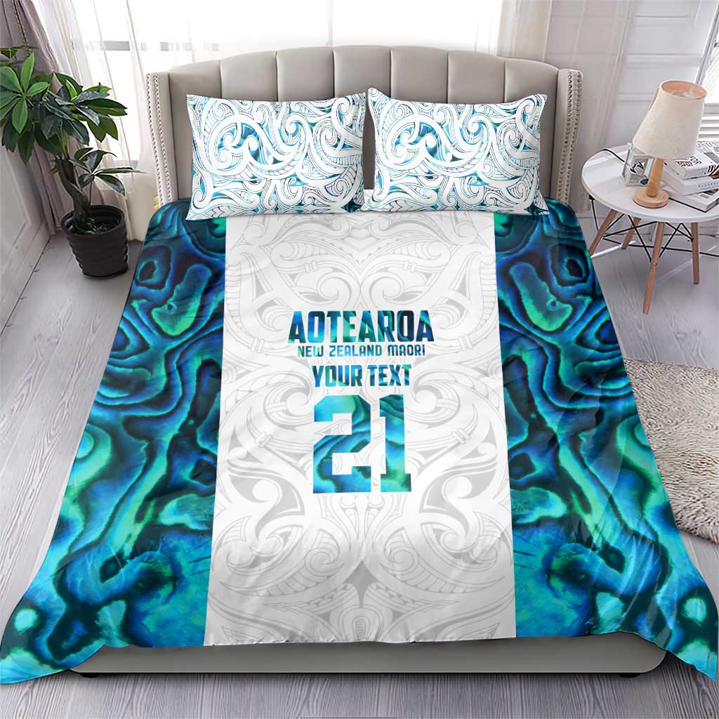 Custom New Zealand Aotearoa Bedding Set Maori Paua Shell Indigenous - Polynesian Pride