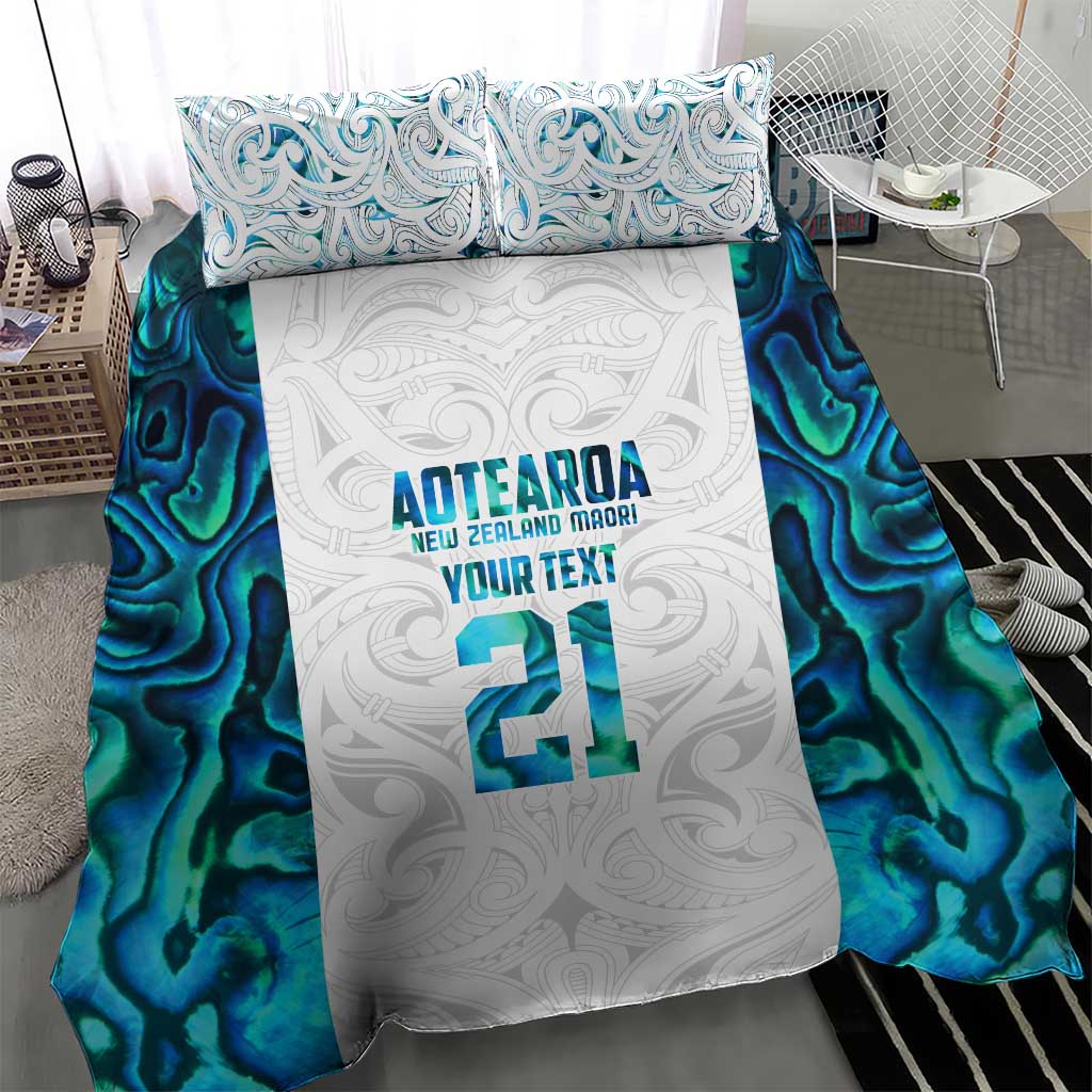 Custom New Zealand Aotearoa Bedding Set Maori Paua Shell Indigenous - Polynesian Pride