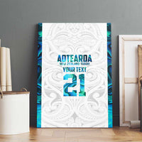 Custom New Zealand Aotearoa Canvas Wall Art Maori Paua Shell Indigenous - Polynesian Pride