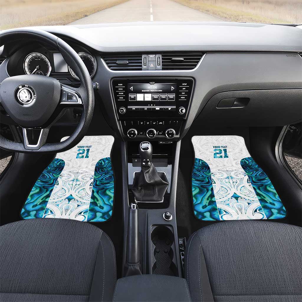 Custom New Zealand Aotearoa Car Mats Maori Paua Shell Indigenous - Polynesian Pride