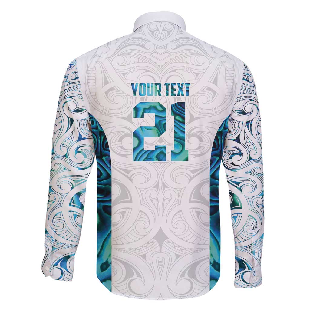 Custom New Zealand Aotearoa Family Matching Long Sleeve Bodycon Dress and Hawaiian Shirt Maori Paua Shell Indigenous LT9 - Polynesian Pride