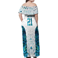 Custom New Zealand Aotearoa Family Matching Off Shoulder Maxi Dress and Hawaiian Shirt Maori Paua Shell Indigenous - Polynesian Pride