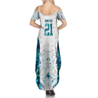 Custom New Zealand Aotearoa Family Matching Summer Maxi Dress and Hawaiian Shirt Maori Paua Shell Indigenous - Polynesian Pride
