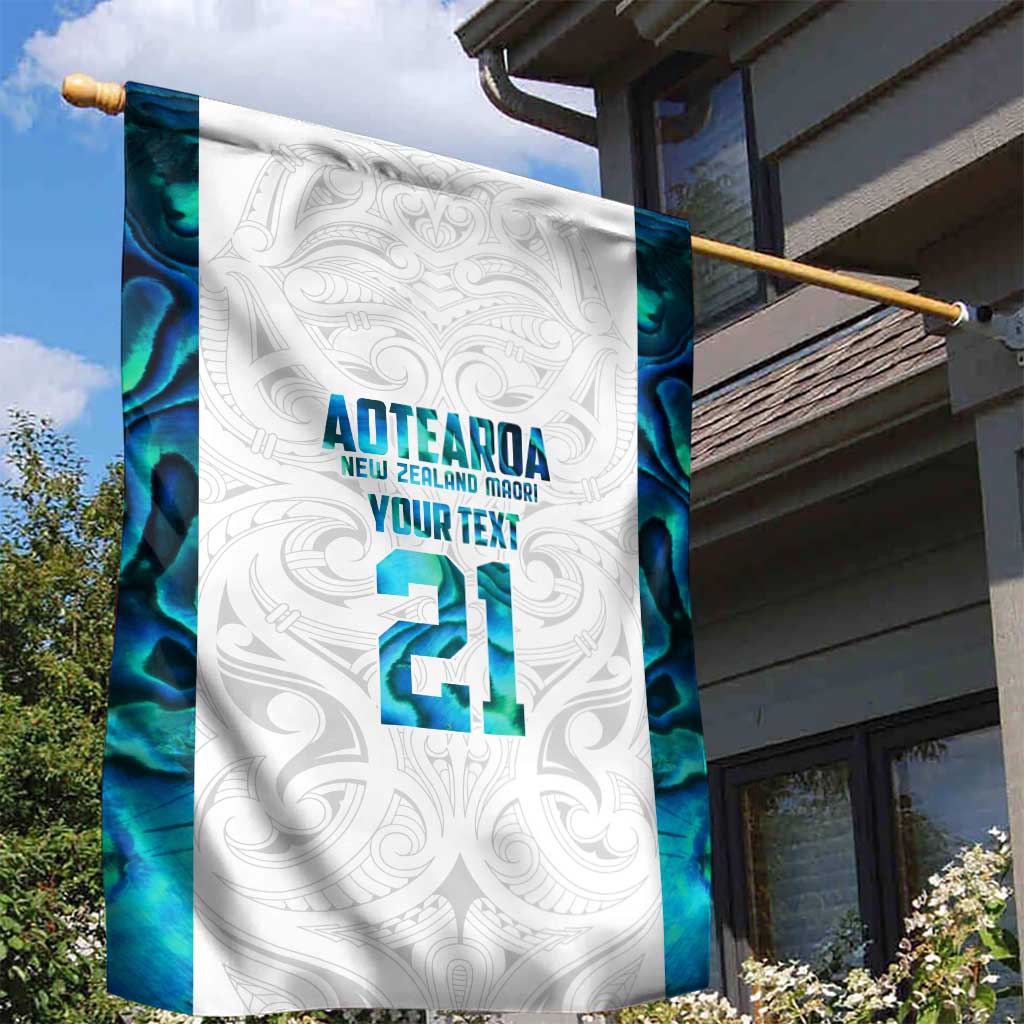 Custom New Zealand Aotearoa Garden Flag Maori Paua Shell Indigenous - Polynesian Pride