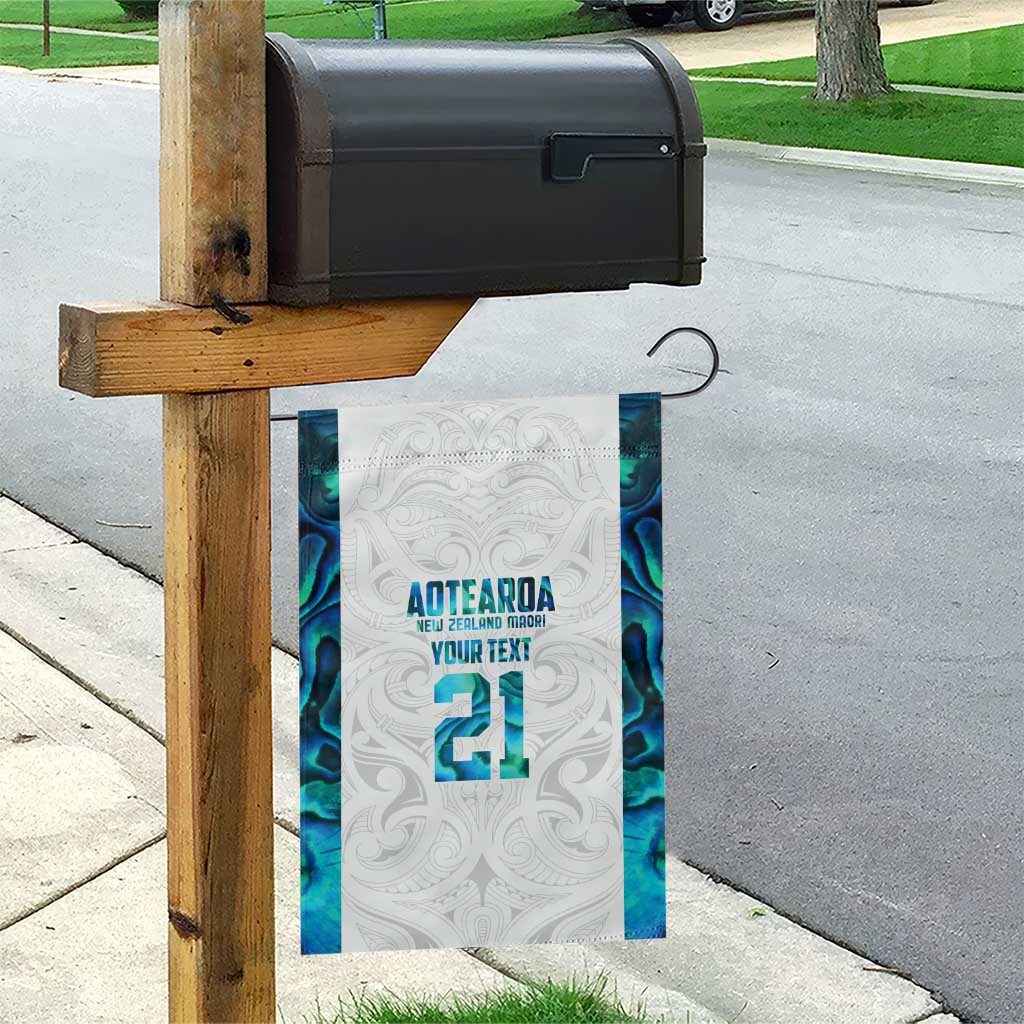 Custom New Zealand Aotearoa Garden Flag Maori Paua Shell Indigenous - Polynesian Pride