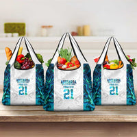 Custom New Zealand Aotearoa Grocery Bag Maori Paua Shell Indigenous - Polynesian Pride