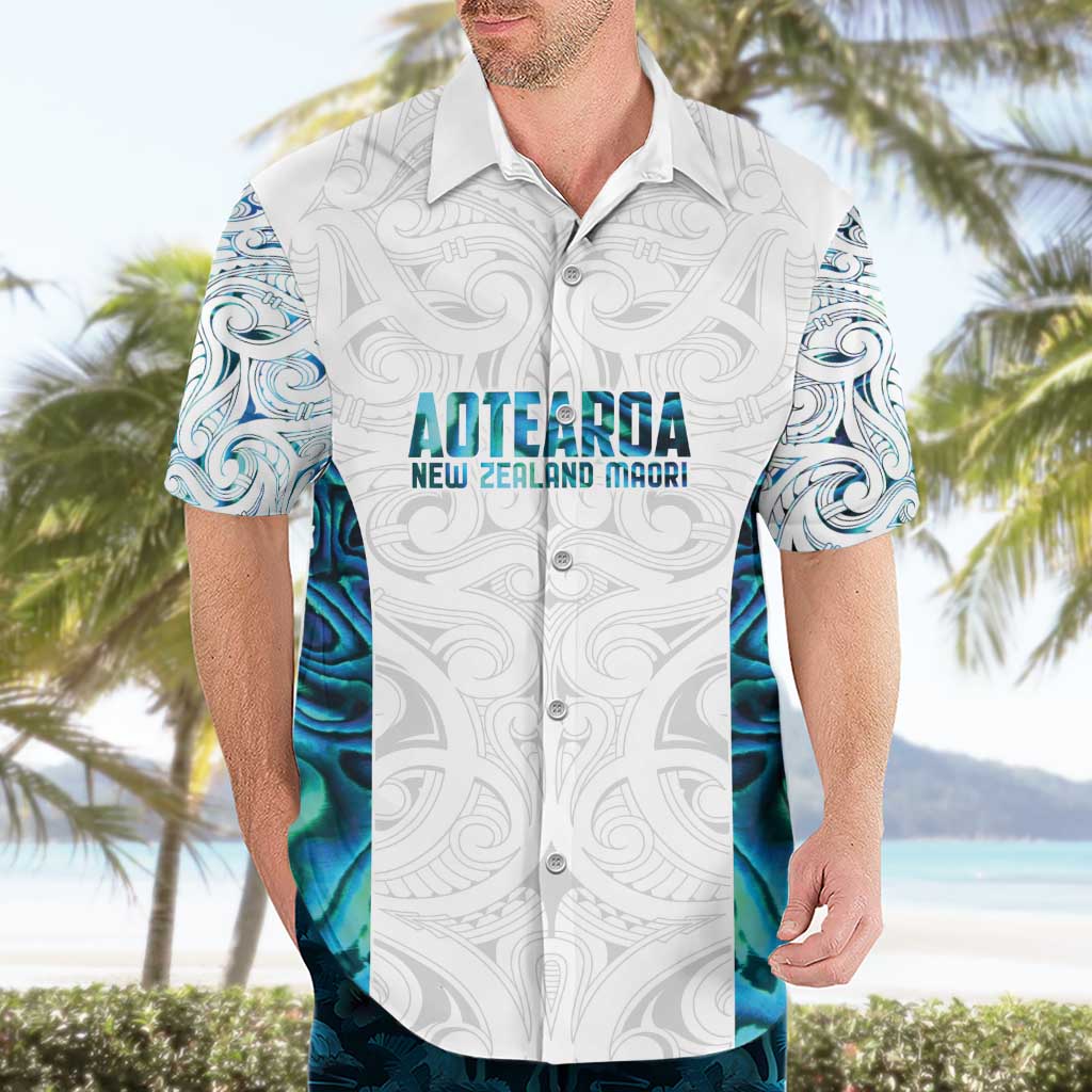 Custom New Zealand Aotearoa Hawaiian Shirt Maori Paua Shell Indigenous - Polynesian Pride