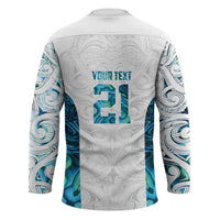 Custom New Zealand Aotearoa Hockey Jersey Maori Paua Shell Indigenous - Polynesian Pride