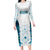 Custom New Zealand Aotearoa Long Sleeve Bodycon Dress Maori Paua Shell Indigenous - Polynesian Pride