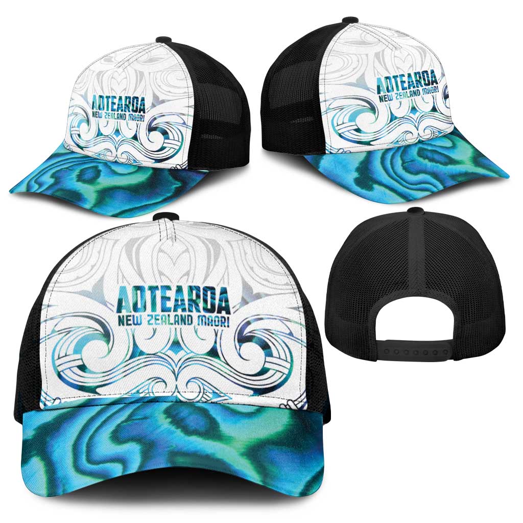 New Zealand Aotearoa Mesh Trucker Cap Maori Papua Shell Indigenous - Polynesian Pride