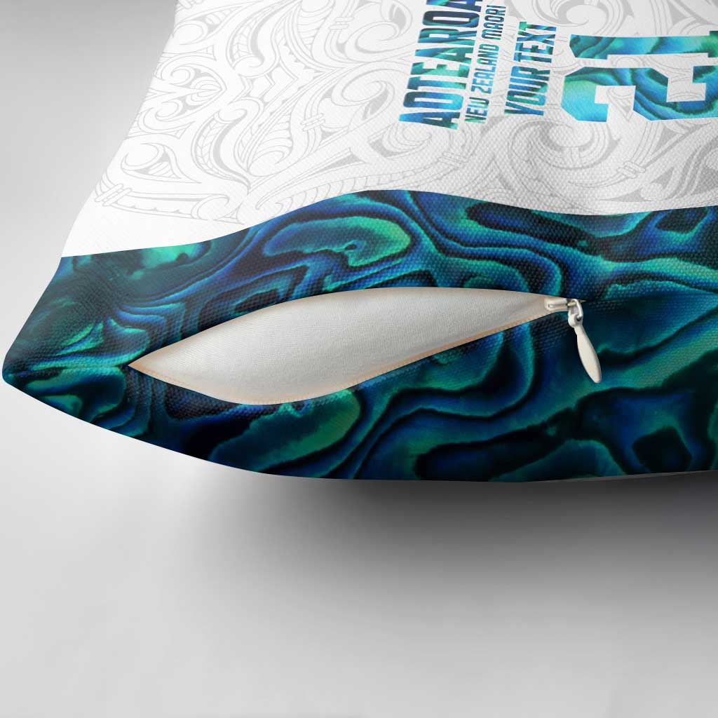 Custom New Zealand Aotearoa Pillow Cover Maori Paua Shell Indigenous - Polynesian Pride