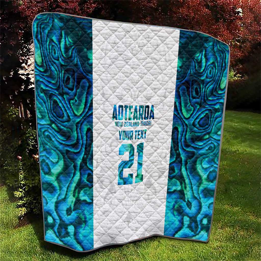 Custom New Zealand Aotearoa Quilt Maori Paua Shell Indigenous - Polynesian Pride
