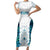 Custom New Zealand Aotearoa Short Sleeve Bodycon Dress Maori Paua Shell Indigenous - Polynesian Pride