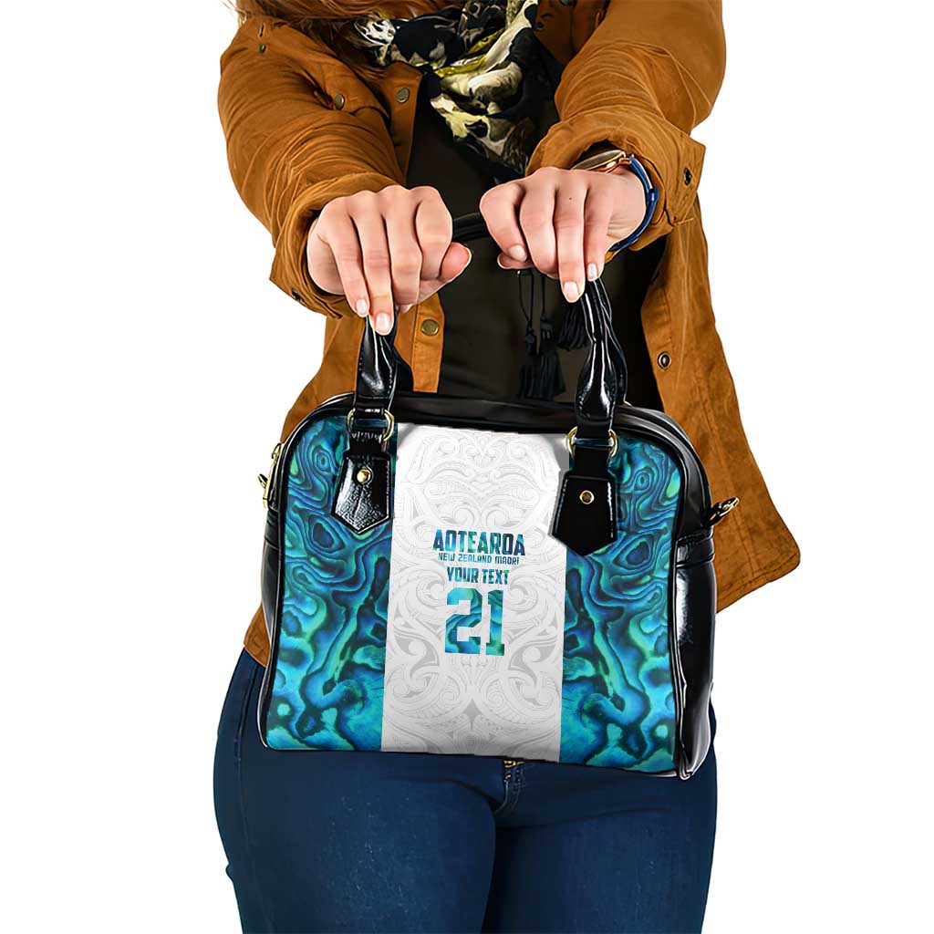 Custom New Zealand Aotearoa Shoulder Handbag Maori Paua Shell Indigenous - Polynesian Pride