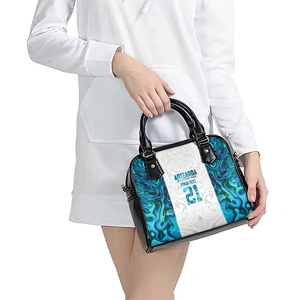Custom New Zealand Aotearoa Shoulder Handbag Maori Paua Shell Indigenous - Polynesian Pride