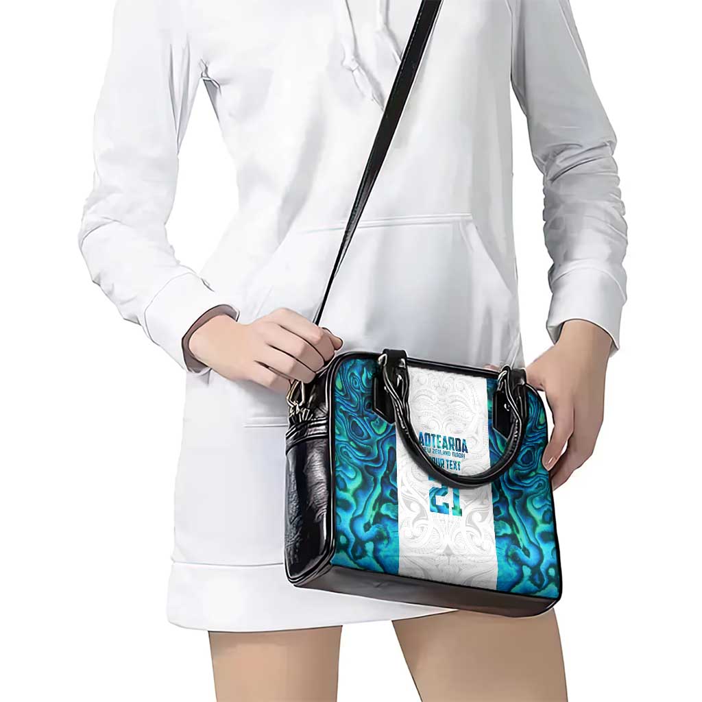 Custom New Zealand Aotearoa Shoulder Handbag Maori Paua Shell Indigenous - Polynesian Pride