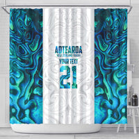 Custom New Zealand Aotearoa Shower Curtain Maori Paua Shell Indigenous - Polynesian Pride