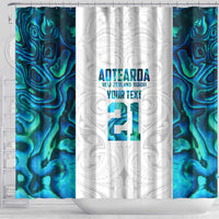 Custom New Zealand Aotearoa Shower Curtain Maori Paua Shell Indigenous - Polynesian Pride