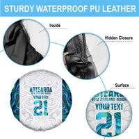 Custom New Zealand Aotearoa Spare Tire Cover Maori Paua Shell Indigenous - Polynesian Pride