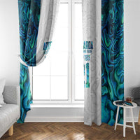 Custom New Zealand Aotearoa Window Curtain Maori Paua Shell Indigenous - Polynesian Pride