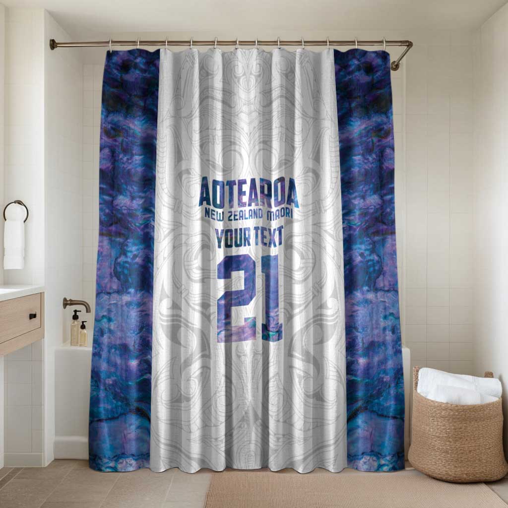 Custom New Zealand Aotearoa Bathroom Set Purple Maori Paua Shell Indigenous - Polynesian Pride