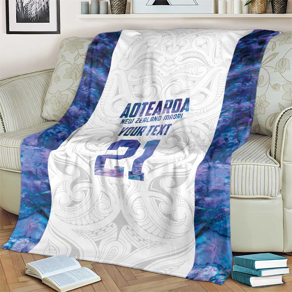 Custom New Zealand Aotearoa Blanket Purple Maori Paua Shell Indigenous - Polynesian Pride