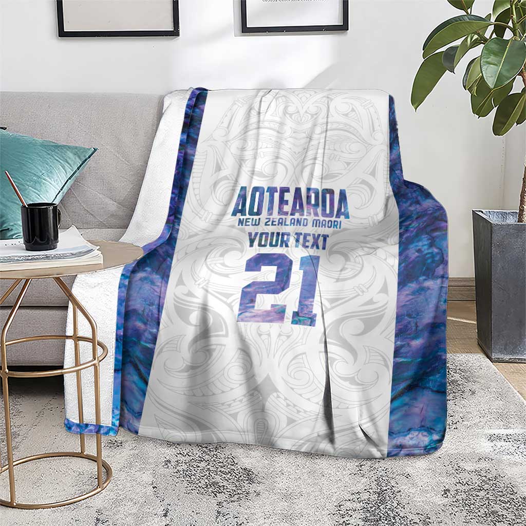 Custom New Zealand Aotearoa Blanket Purple Maori Paua Shell Indigenous - Polynesian Pride