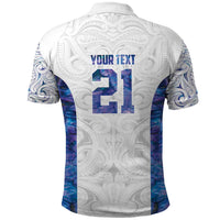 Custom New Zealand Aotearoa Polo Shirt Purple Maori Paua Shell Indigenous - Polynesian Pride