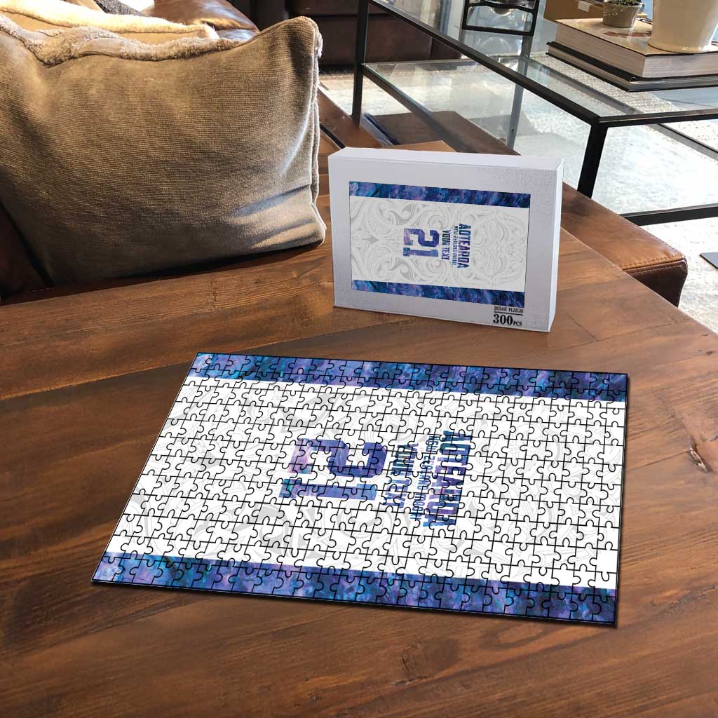 Custom New Zealand Aotearoa Puzzle Purple Maori Paua Shell Indigenous - Polynesian Pride