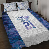 Custom New Zealand Aotearoa Quilt Bed Set Purple Maori Paua Shell Indigenous - Polynesian Pride