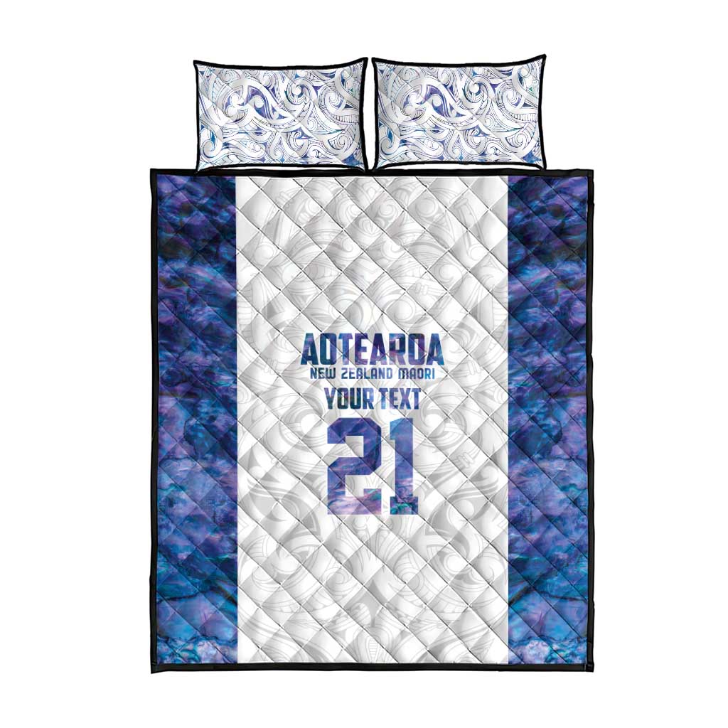 Custom New Zealand Aotearoa Quilt Bed Set Purple Maori Paua Shell Indigenous - Polynesian Pride