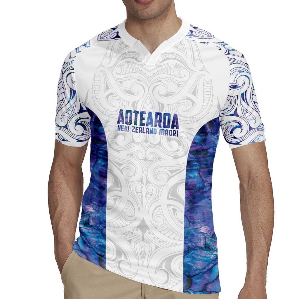 Custom New Zealand Aotearoa Rugby Jersey Purple Maori Paua Shell Indigenous - Polynesian Pride
