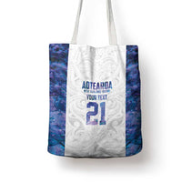 Custom New Zealand Aotearoa Tote Bag Purple Maori Paua Shell Indigenous - Polynesian Pride