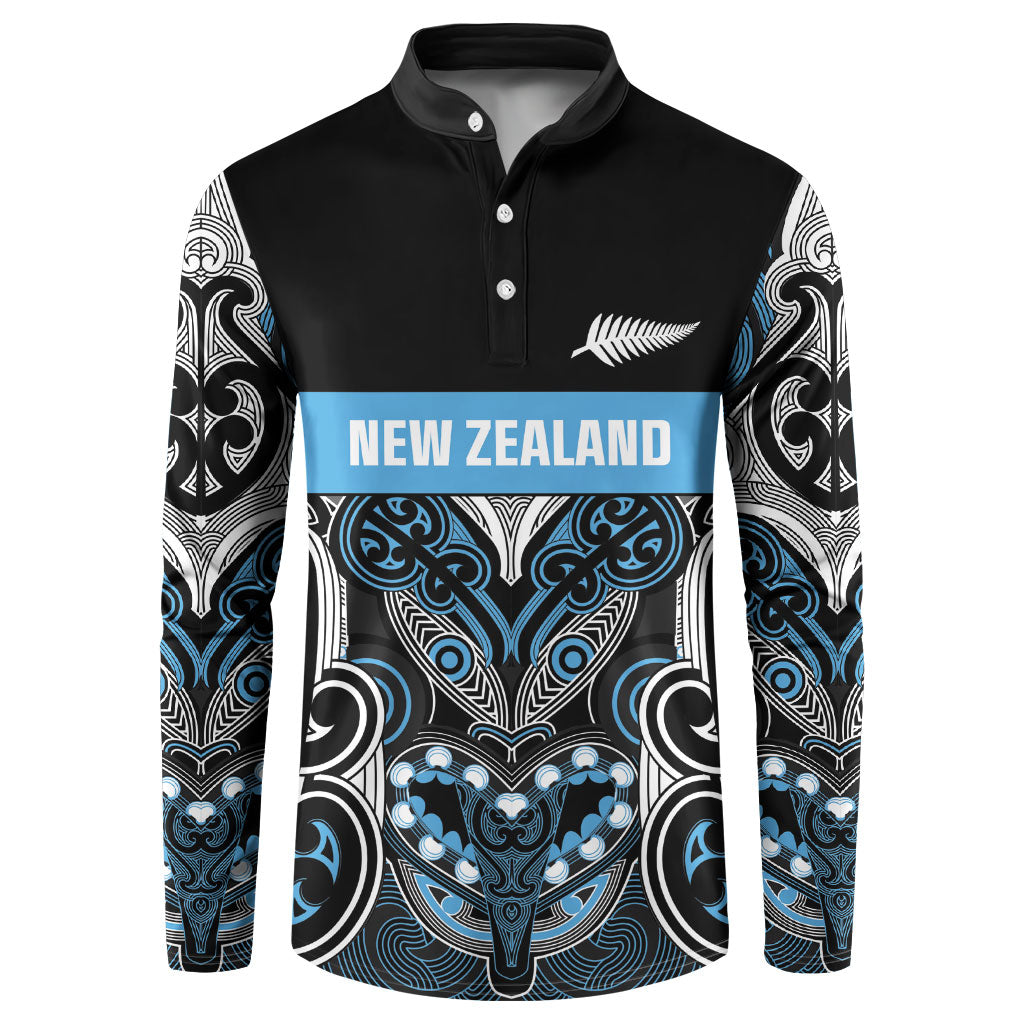 World Cricket Custom New Zealand Button Sweatshirt Kia kaha nga Potae Pango